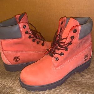 Size 8 Mens Pink and Grey Timberlands!!!